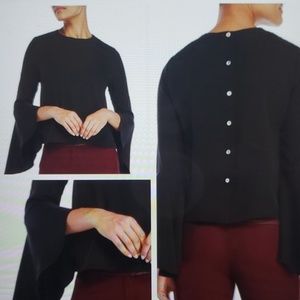 Carmen by Carmen Marc Valvo Bell Sleeve Top